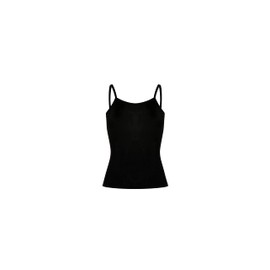 MCCAMEY Womens 100% Silk Spaghetti Strap Camisole Tank Tops Underwear Vests(M,Black)