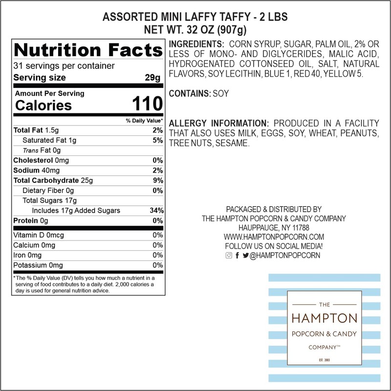 Laffy Taffy Candy, 2lb Bulk Bag (Approx. 90 Pieces), Delicious