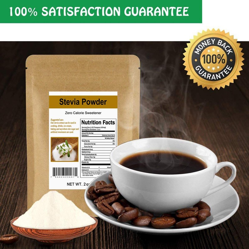 CCnature Stevia Powder Extract Natural Sweetener Zero Calorie Sugar Substitute