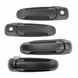 Front & Rear Exterior Door Handle Set Compatible with 02-10 Dodge 06-09 Mitsubishi 11 Ram CH1310120 CH1310121 CH1311126 CH1520109 CH1521109