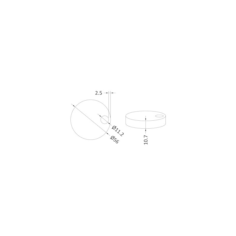 nuie TSC102 Accessory Modern Bathroom Toilet Seat Cover Caps, 70