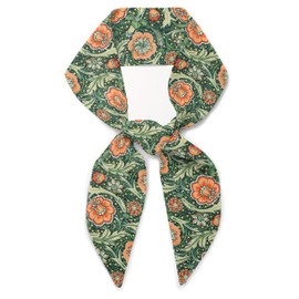 Liberty London Purse, Head, or Neck Scarf - Finesse Orange Floral Skinny Scarf - Headband, Handbag, Purse Handle - Silky Tana Lawn Cotton - Choose Length