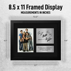HWC Trading Rob McElhenney, Charlie Day, Kaitlin Olson, Glenn Howeton & Danny DeVito Always Sunny in Philadelphia Framed Gifts Printed Signed Autograph Picture for TV Show Fans - US Letter Size