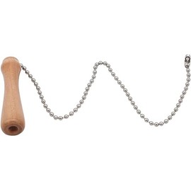 Beaded Pull Chain Extension with Connector Wooden Pillars Walnut Pendant 12 Inch Antique Brass Pull Chain for Ceiling Fan Chain,Light Wood Useful, Ceiling Fan Pull Chains Accessories 1 Pc