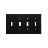 Leviton 4-Gang Toggle Device Switch Wallplate, Standard Size, Thermoplastic Nylon,