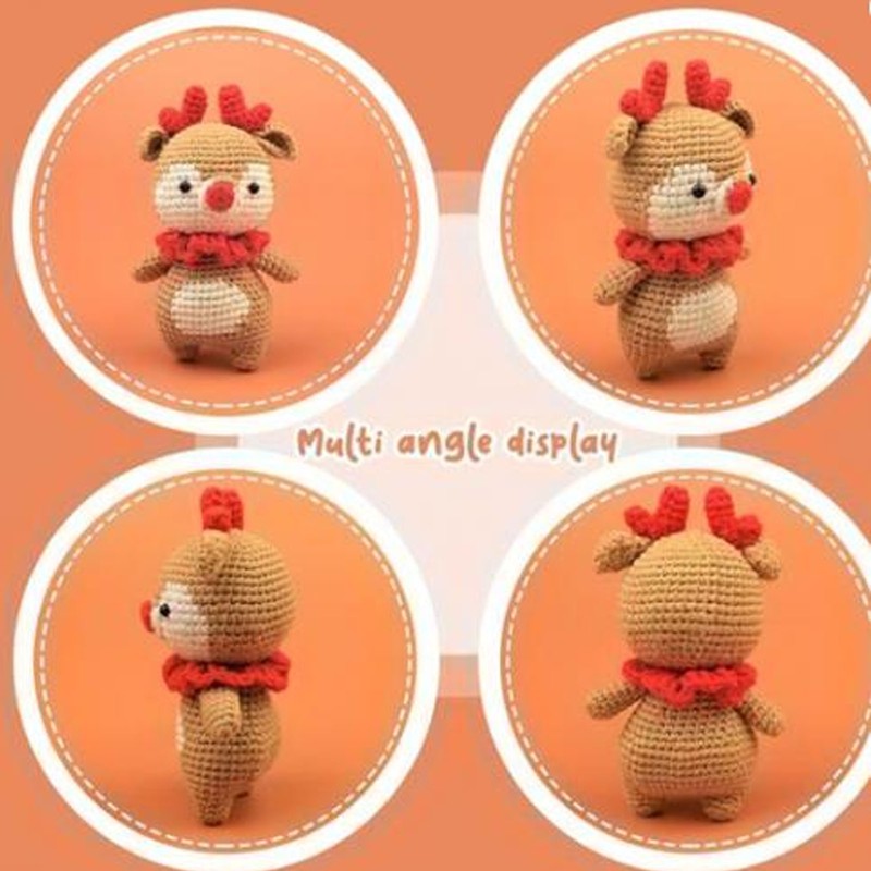 DIY Deer Crochet Kit Cute Animals Crochet Starter Kit with