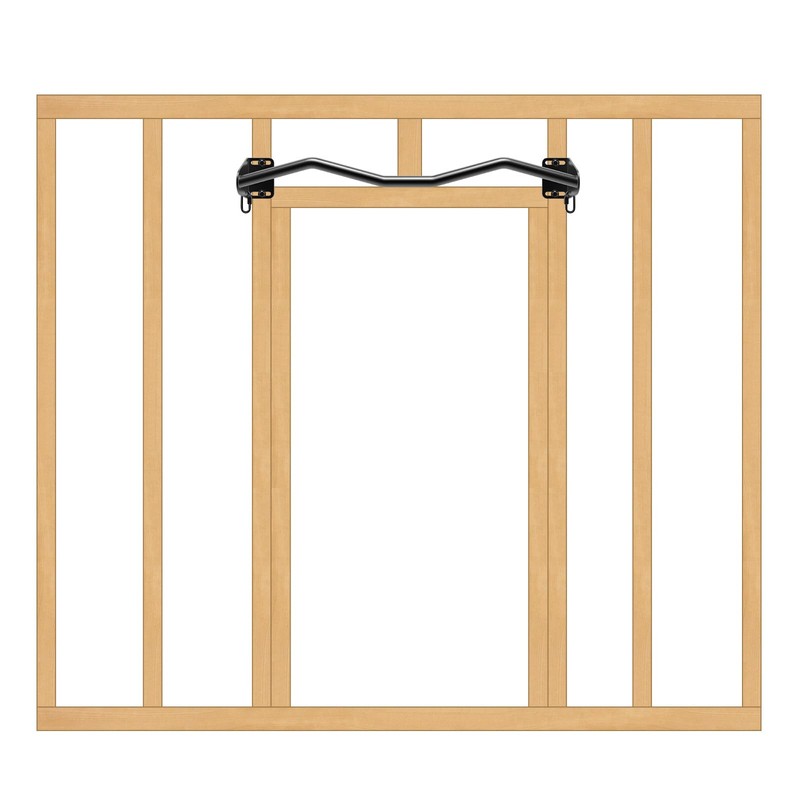 Kipika 36" Wall Mount Pull-Up Bar - Durable Steel, Anti-Corrosion