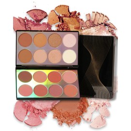 Paleta de Contorno de 16 Colores，Rubor Iluminador Bronceador En Polvo Todo En Uno Paletas de Maquillaje，Paleta Iluminadora Brillo Mate Blendable para Esculpir La Cara y Crear Un Maquillaje de
