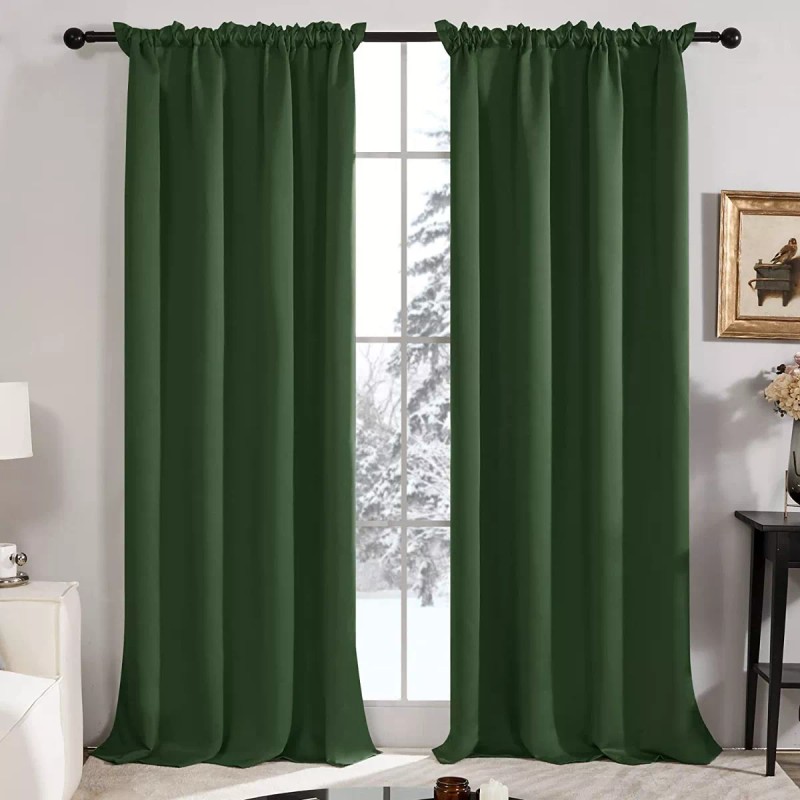 Deconovo Store 2 Cortina Forro Blackout Aislamiento Térmico Ruido 132x274cm