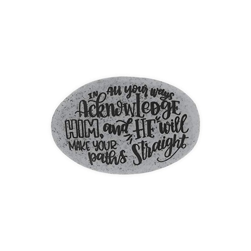 Angelstar Proverb Pocket Stone-Acknowledge Him, Multicolored
