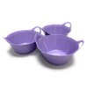Mintra Home Plastic Bowls with Handles (Lavender, 970ml Small 3pk)