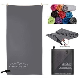 Style Slice Go Microfiber Towel Quick-dry Lightweight Super Absorbent Travel Towel for Sports Beach Gym Camping Hiking Drying Pets Small Medium Large and X-Large