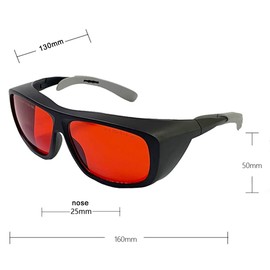 maoxiaoge Laser Safety Glasses, Tattoo Hair Removal Safety Glasses, 532nm Laser Safety Glasses, 266nm-355nm-515nm Anti-Green Light Industrial Laser Medical Glasses