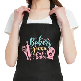 OzosKeiw Funny Baking Aprons for Women, Cute Baking Gifts for Bakers, Cooking Kitchen Aprons with Pockets, Birthday Gifts for Her Mom Daughter Sister