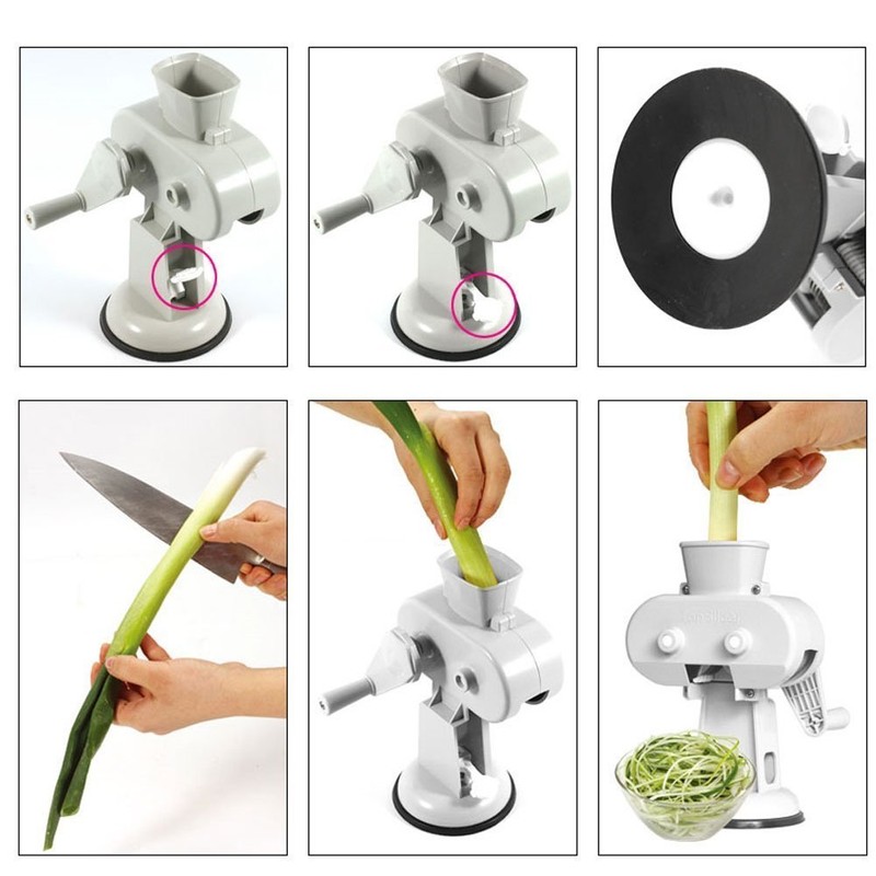 Shallot Roller Green Spring Onion Slicer Shredder + TULGIGS Vegetable