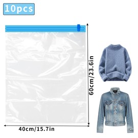 Vakuumbeutel Reise 10pcs Kompressionsbeutel Reise 40x60cm Vakuumbeutel Zum Rollen Wiederverwendbar Vakuumbeutel Ohne Staubsauger Vacuum Bags für Kleidung Reise Decken Koffer Rucksack Reiseutensilien