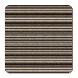 House, Home and More Skid-Resistant Carpet Indoor Area Rug Floor Mat - Mocha Brown Stripe - 3 Feet X 3 Feet
