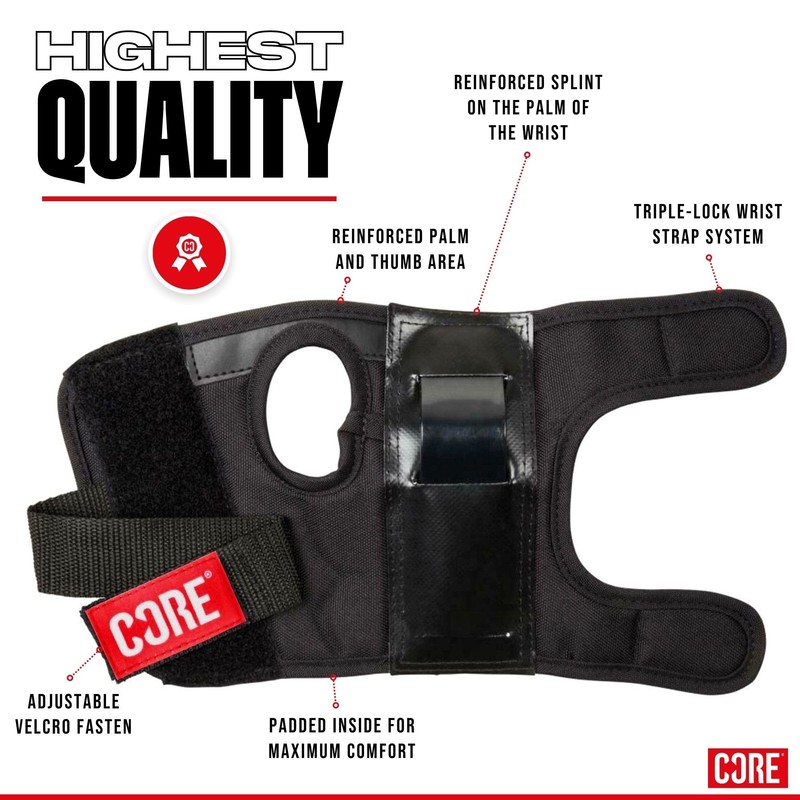 Core Protection Wrist Guards for Skating, Skateboarding and Action Sports