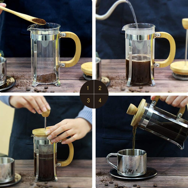 Sivaphe 12 oz French Press Coffee/Tea Maker Single Cup Espresso