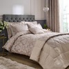Catherine Lansfield Damask Jacquard Quilted Pillow sham Pair Champagne Gold