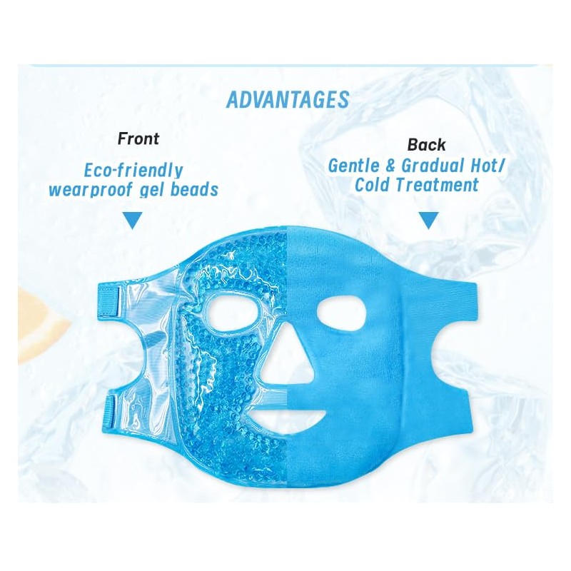 Cold Face Eye Mask Ice Pack Reduce Facial Puff, Dark