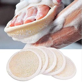 Esponjas Exfoliantes Naturales Loofah Pads Pack de 5 para Cuidado de la Piel