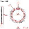 Caltric Red Drive Chain And Sprocket Kit for Honda VFR800