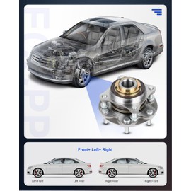 ECCPP Wheel Hub and Bearing Assembly Front Left Right 950-004 fit for Toyota 4Runner 2003-2019 2WD for Toyota Tacoma 2016-2019 2WD 6 lugs Wheel Bearing Hubs ABS with Tone Ring Sensor 1pc