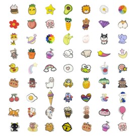 TSHAOUN Pack of 60 Safety Pins, Cute Cartoon Pins, Acrylic Pins for Clothes, Canvas Bags, Jackets and Backpacks, DIY Creation (60 Pieces)