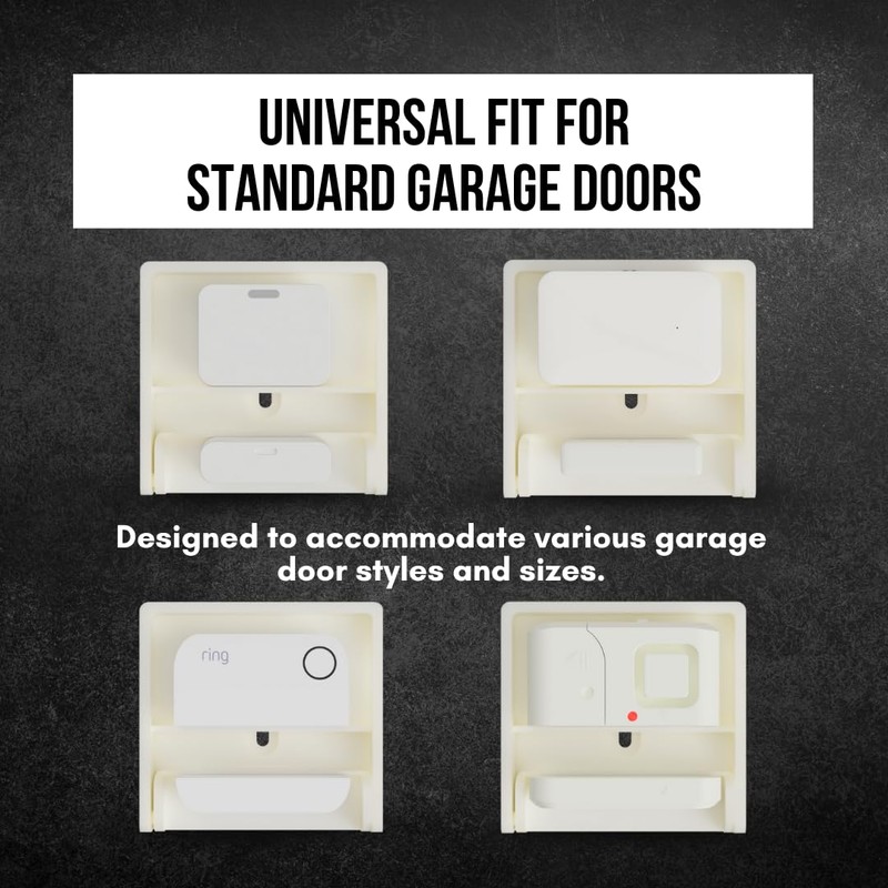 Garage Door Sensor Bracket Compatible with SimpliSafe | Universal All-in-One
