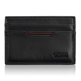 TUMI - Delta Slim Card Case Wallet - Leather Wallet for Travel - RFID Blocking Technology - ID Window, Card Slots - 3" x 4" - Black