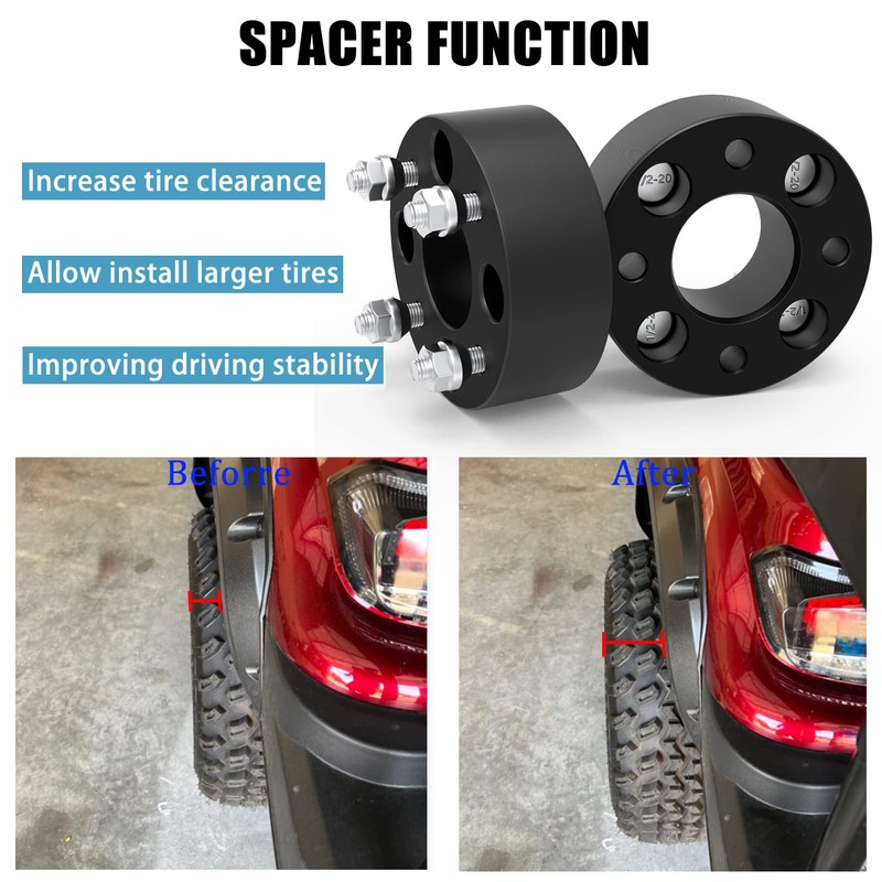HHCSOP 4x4 Golf Cart Wheel Spacers, 2 inch ATV Wheel