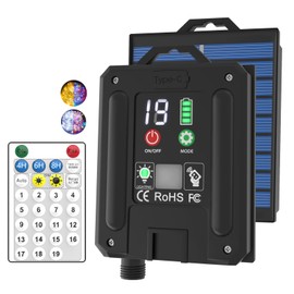 Solar Panel & Remote for ICRGB Cool/Warm White to Multicolor -Colorchange