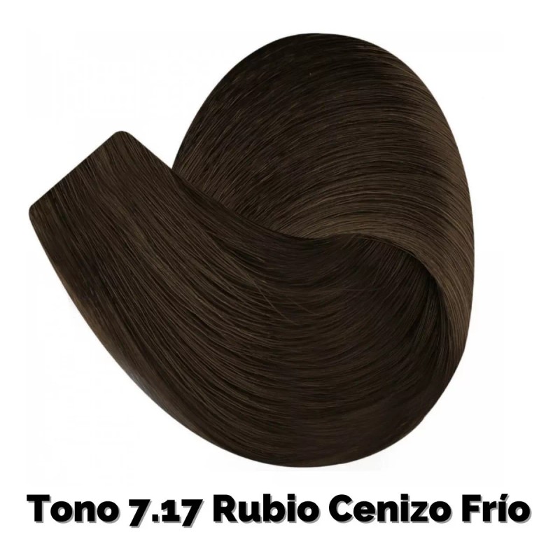 Nutrapel Color Tech Tinte Tono 7.17 Rubio Cenizo Frio Tubo
