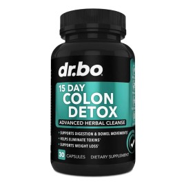 Limpiador De Colon Desintoxicante 30 Caps. Dr. Bo Hecho Usa Sabor Sin Sabor