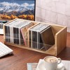 Rainmae CD Holder Desk Rack Organizer, Wooden CD Holder Stand,