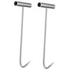 HAWILLOSCH 2pcs Manhole Cover Lifting Hooks Pull Hooks for Easy