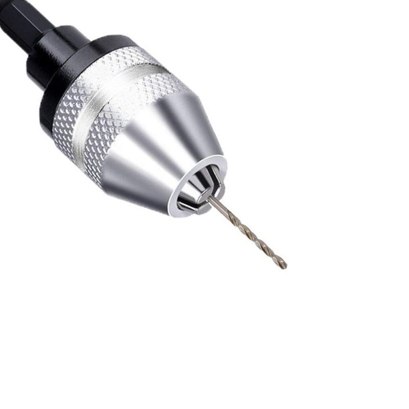 Fongmore 2pcs 0.3-6.5mm 1/4" Keyless Drill Chuck Hex Drill Chuck