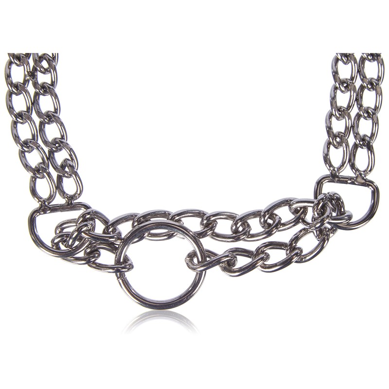 Nobby Chains Choker Two Rows Chrome, 45 cm/ 2.5 mm