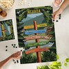 Lantern Press 1000 Piece Jigsaw Puzzle, Nevada, Signpost, Forest and