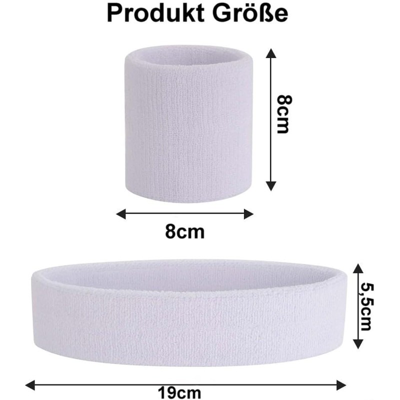Hatstar 3-Piece Sweatband Set, Sweatbands for Wrist and Head, Headband