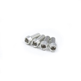 Aluminium Bottle Cage Bolts - 4pcs - Silver