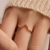 KIFUTENG Wave Ring, 925 Sterling Silver Ocean Wave Rings for