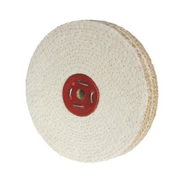 𝐉𝐔𝐍𝐋𝐈𝐗𝐍 8 inch Extra Thick Rigid Sisal Buffing Wheel, 5/8 Inch Arbor Hole Abrasive Polishing Wheel for Bench Grinder(White)