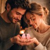 Penguin Pocket Hug Gifts for Women Men Rose Quartz 2PCS