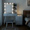Unbranded NEW Dressing Table Set 5 Drawers 2-Layer Shelf Mirror