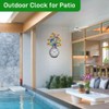 HOBYLUBY Large Outdoor Clock with Thermometer & Hygrometer Combo, Outdoor