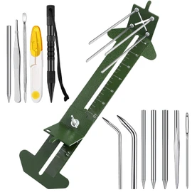 Tondiamo - Juego de pulseras de paracaídas de paracaídas, longitud ajustable, cuerda de acero inoxidable, aguja, herramienta para hacer manualidades de 4 a 13 pulgadas, herramienta para suministros de