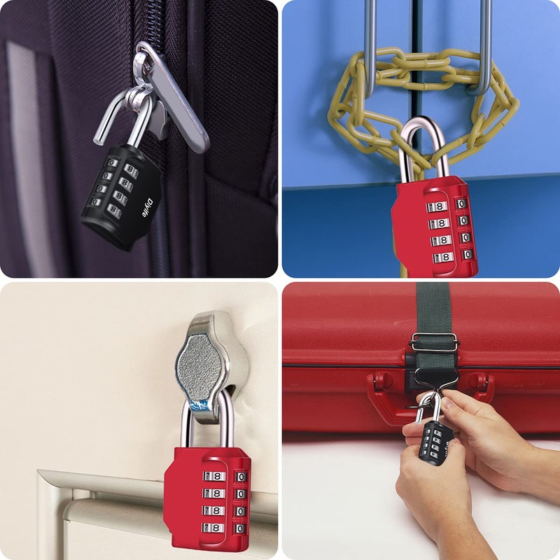 Combination Padlock, [2 Pack] Diyife 4 Digit Lock Combination, Padlock