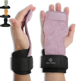Fast Grip Leather Lifting Straps Strength Training Professional Quick Release for Bodybuilding, Fitness, Crossfit, Strength Training, Powerliftin - Lifting Straps for Women and Men